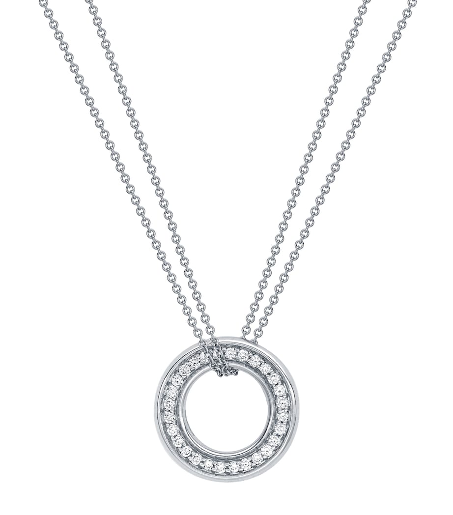 Boodles Roulette pendant white gold diamond medium, imported from the UK