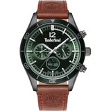 Timberland black men's Ashmont watch with leather strap, imported from the UK