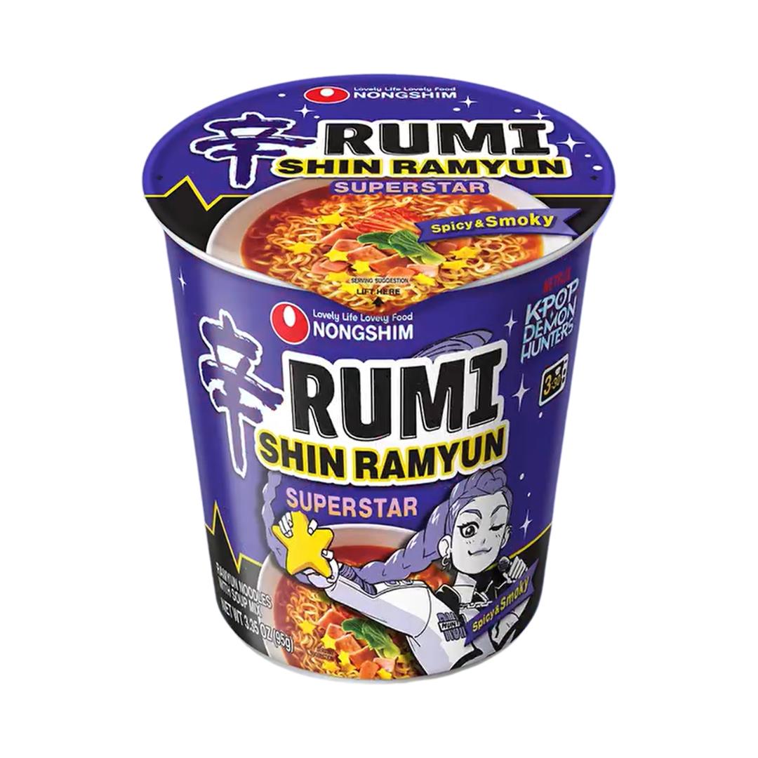 Nongshim Shin Ramyun spicy smoky cup noodle - British product