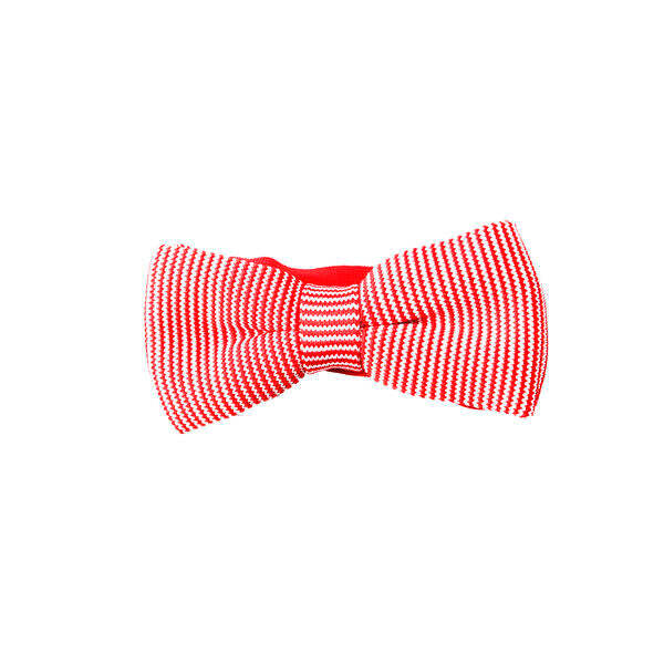 SVNX red white crochet bow tie one size (British brand)