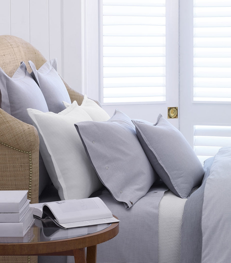 Ralph Lauren Home Oxford Blue Square Pillow Sham 65cm x 65cm, imported from the UK