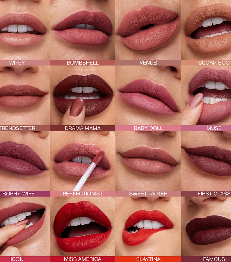 Huda Beauty liquid matte ultra-comfort transfer-proof lipstick, UK version
