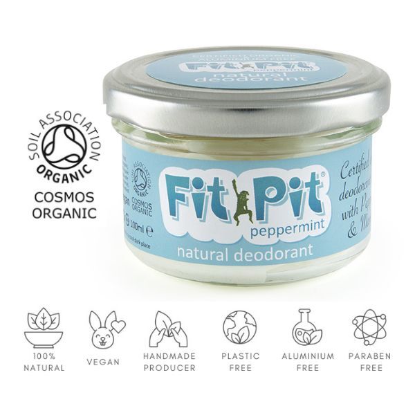 Fit Pit Natural Deodorant Peppermint Organic 100ml GOODS Superdrug   