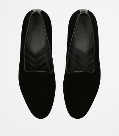 Zegna fløyels Gala Loafer formelle sko