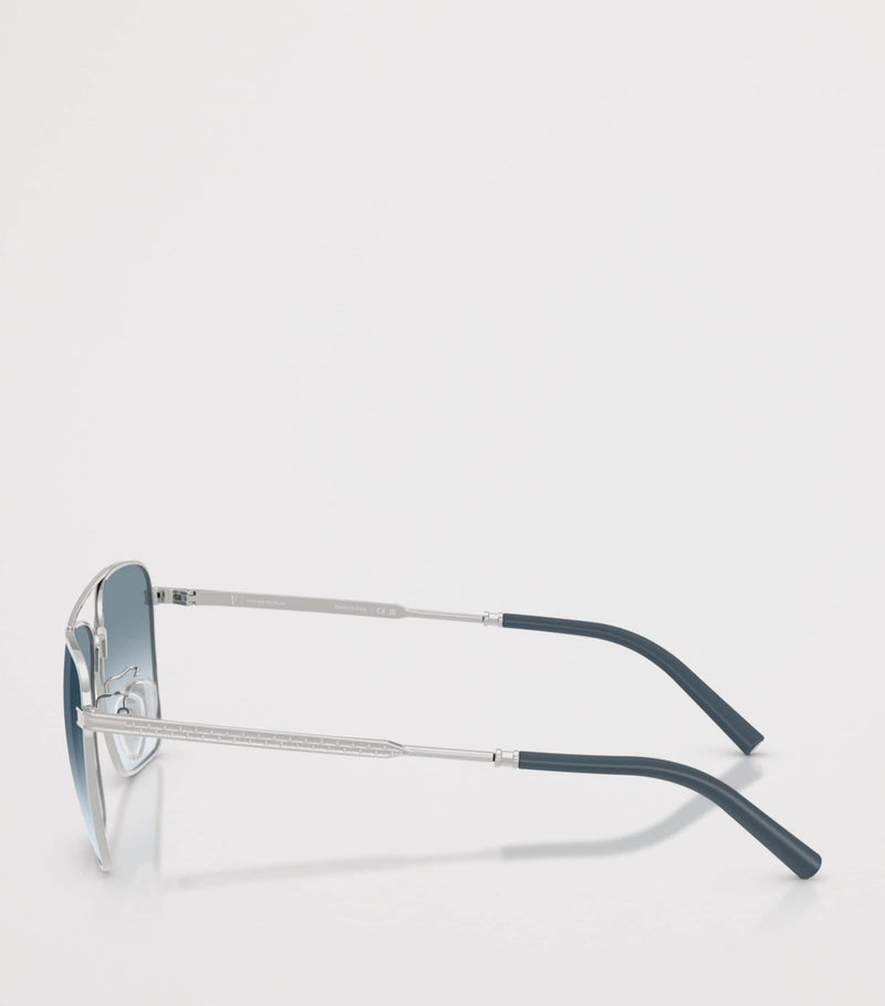 Oliver Peoples Metall R-15 firkantede solbriller, britisk versjon