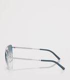 Oliver Peoples Metall R-15 firkantede solbriller, britisk versjon