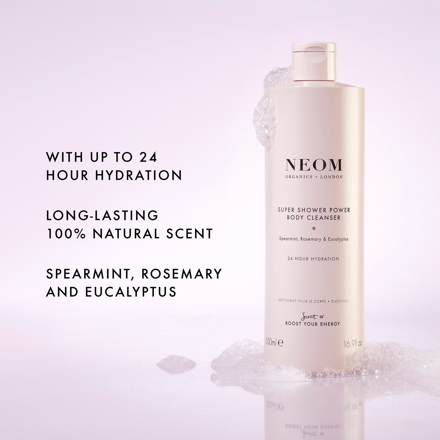 NEOM body cleanser Super Shower Power 500ml, UK version