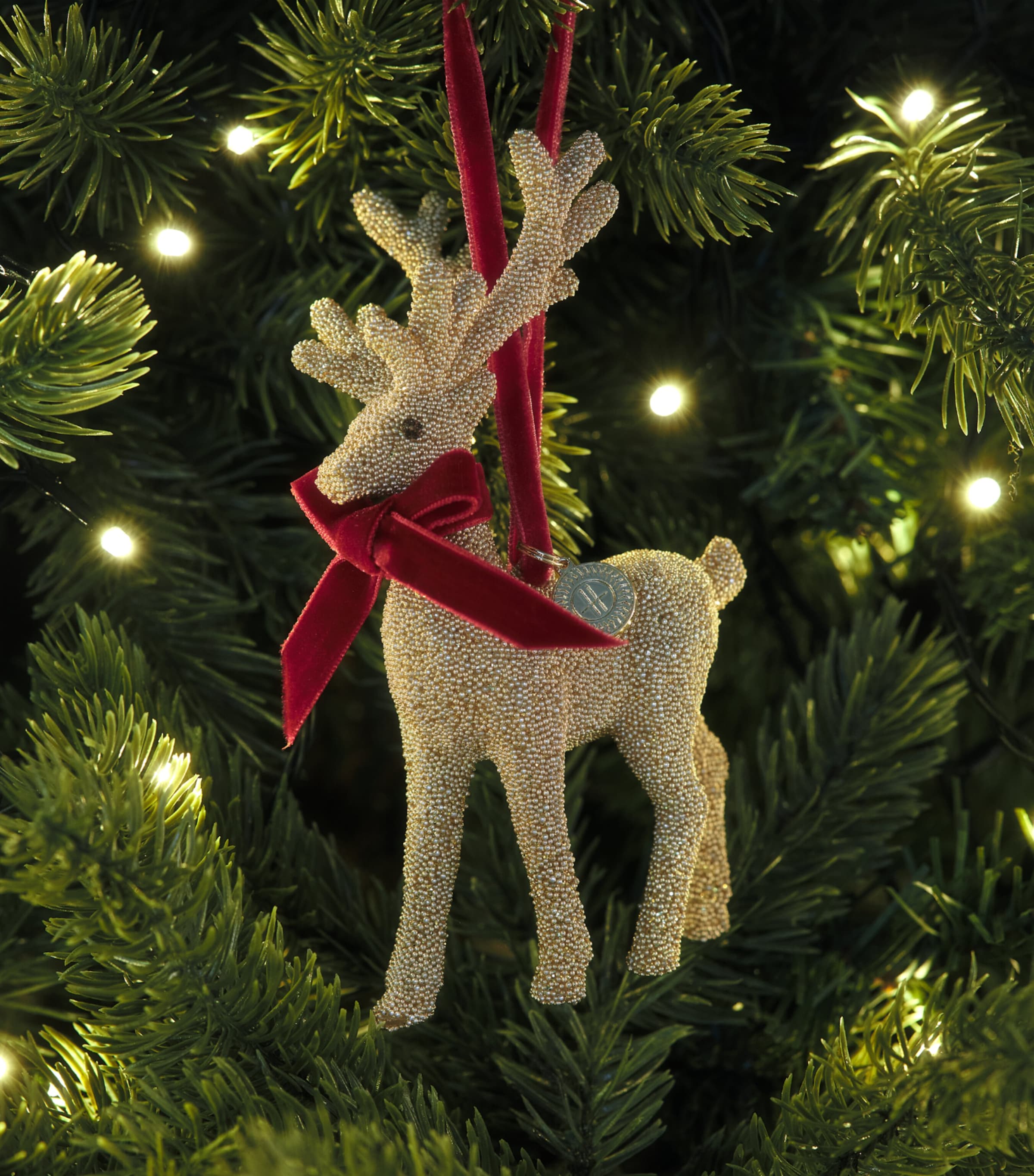 Harrods microbead reindeer ornament, UK version