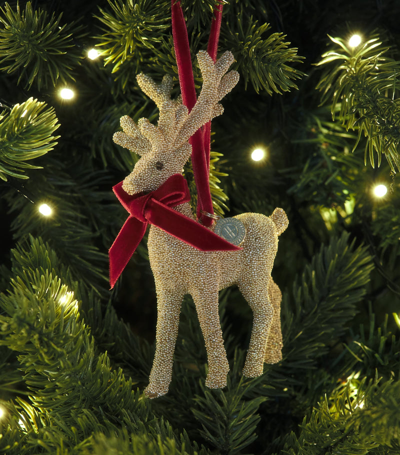 Harrods microbead reindeer ornament, UK version