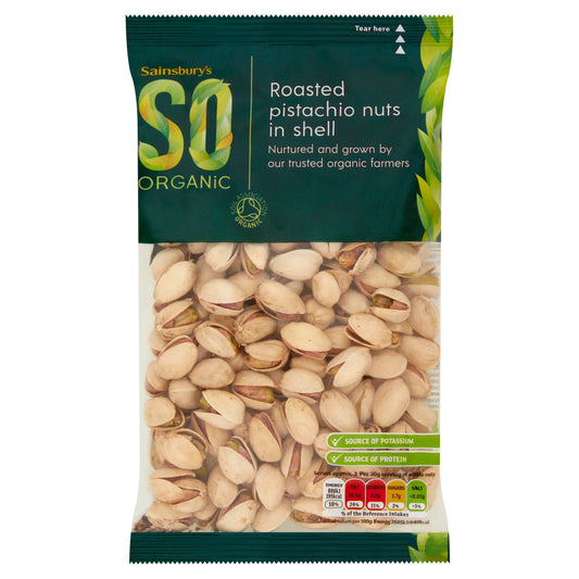 Sainsbury's Roasted Pistachio Nuts in Shell, SO Organic 200g GOODS Sainsburys   