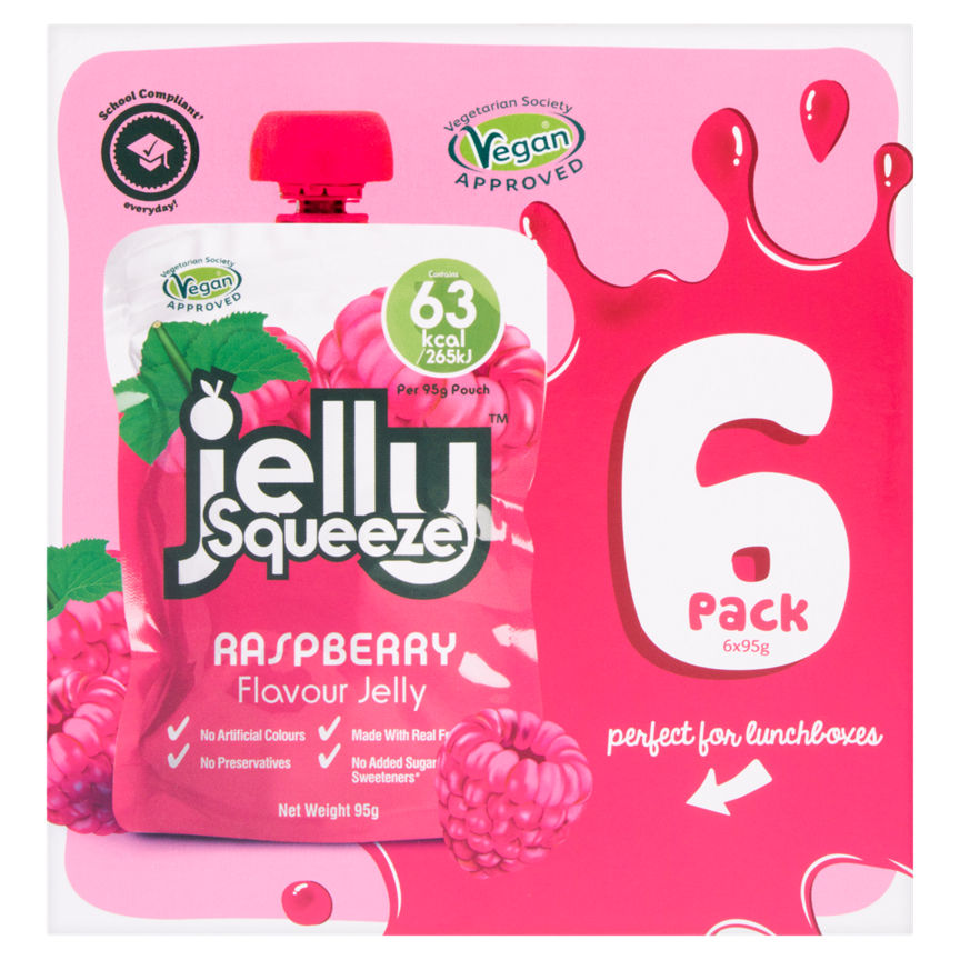 Jelly Squeeze Raspberry Flavour Jelly 6 x 95g GOODS ASDA   