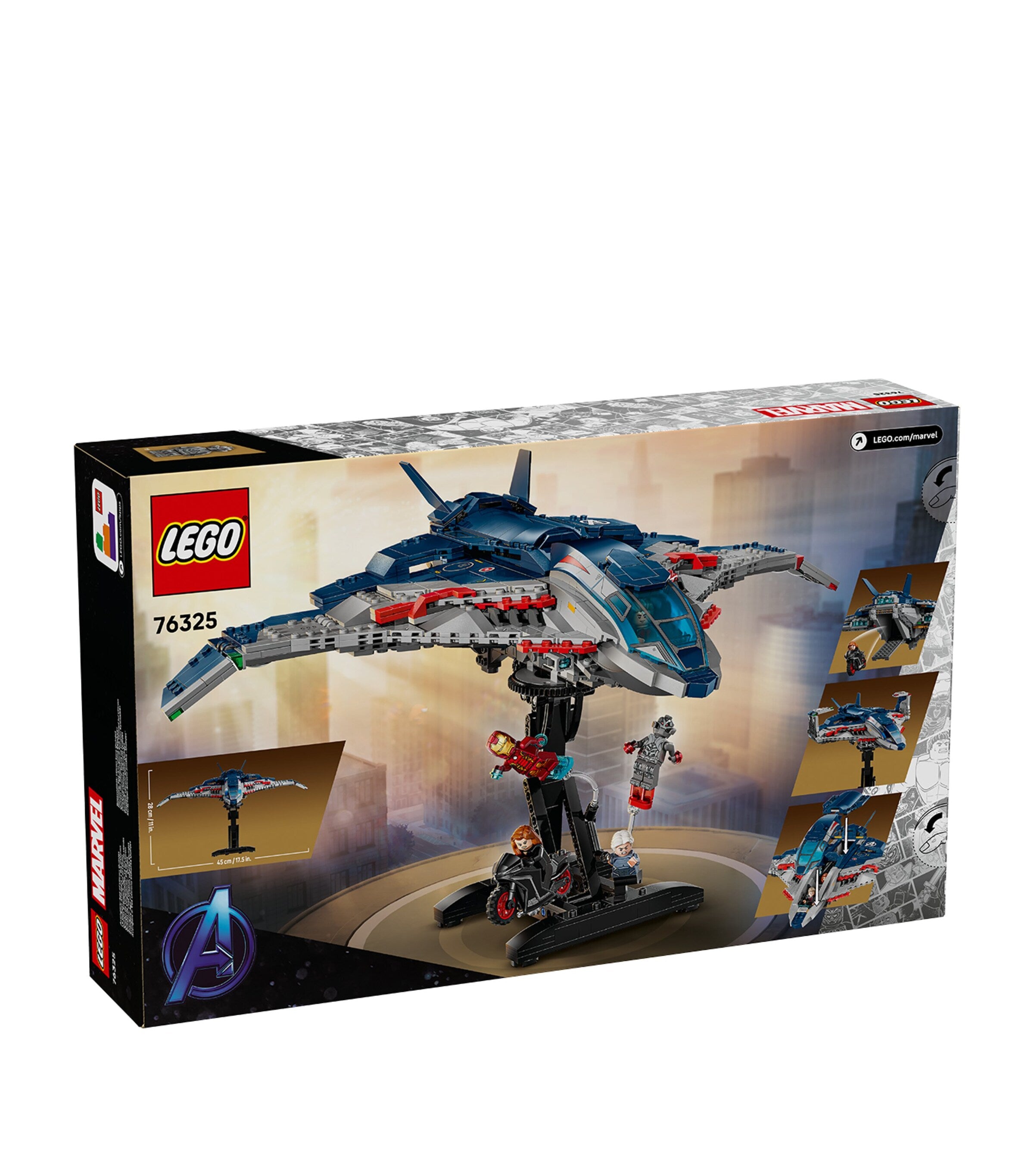 Lego Marvel Avengers: Age of Ultron Quinjet building set, UK version