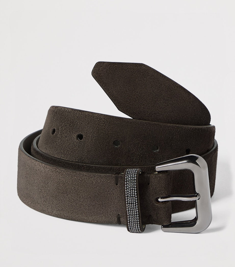 Brunello Cucinelli Wildleder Monili Gürtel, britische Version