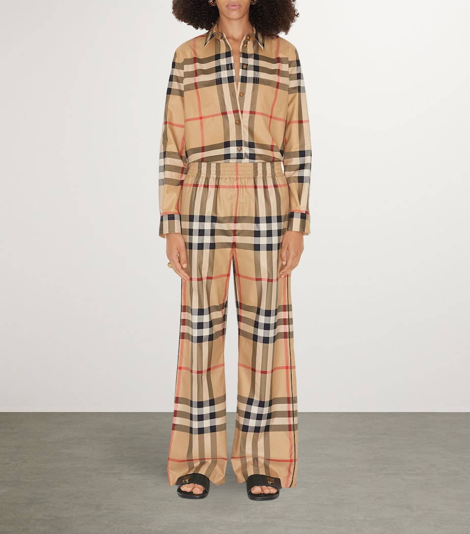 Burberry cotton check trousers - British product