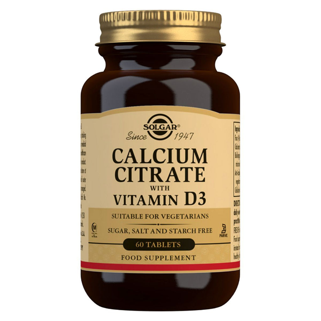 Solgar Calcium Citrate with Vitamin D3 - 60 Tablets