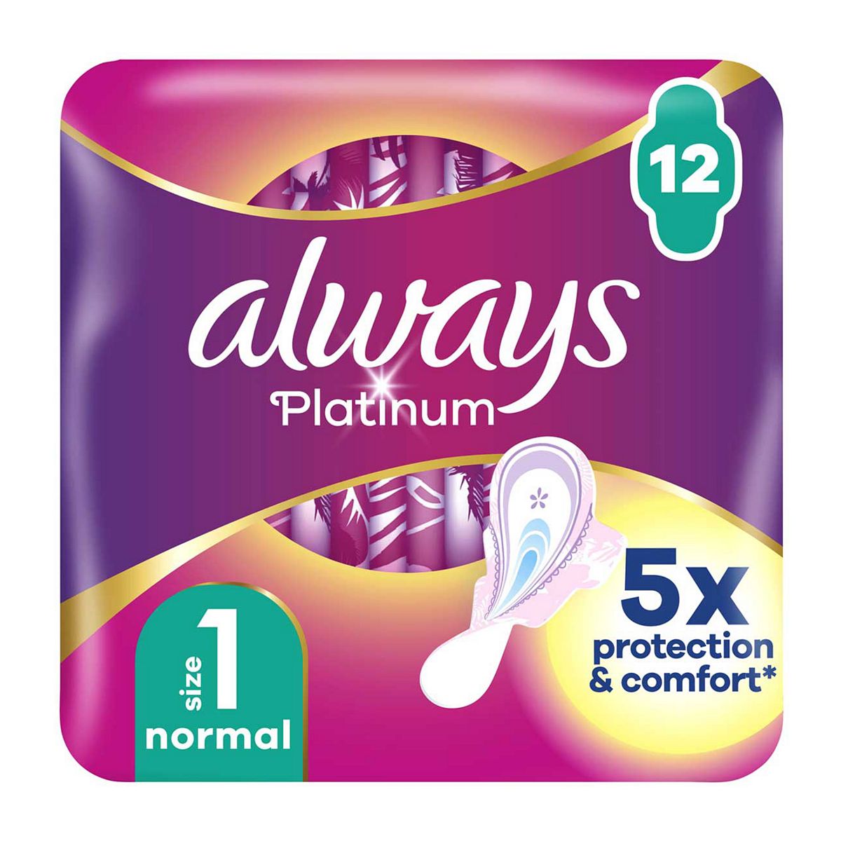 Always Platinum Normal (Size 1) Pads Wings 12 Sanitary Towels GOODS Boots   