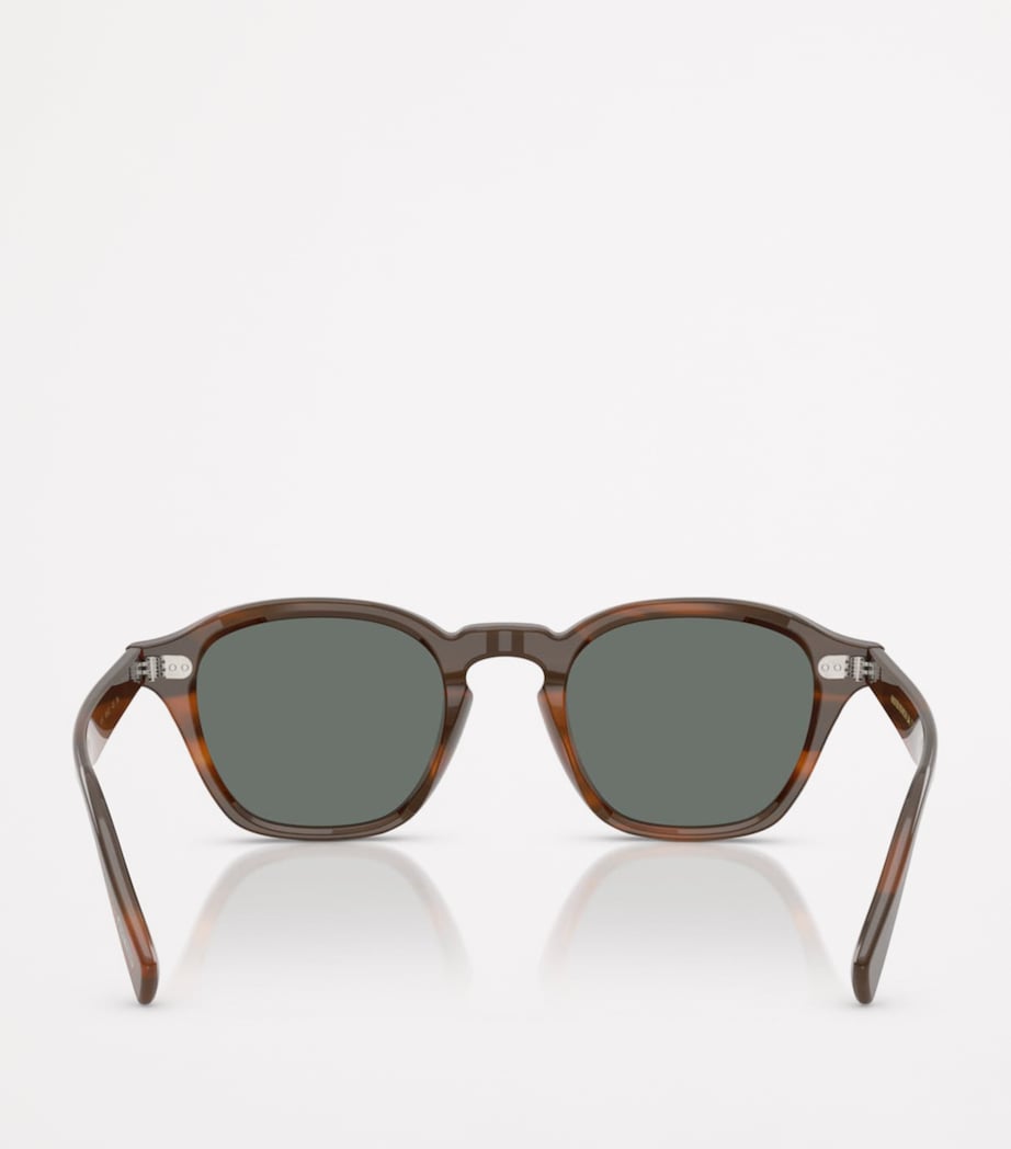 Oliver Peoples Eyles square sunglasses mirrored lenses, imported from the UK