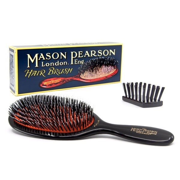 Mason Pearson Popular Bristle Nylon Hairbrush Black - British product
