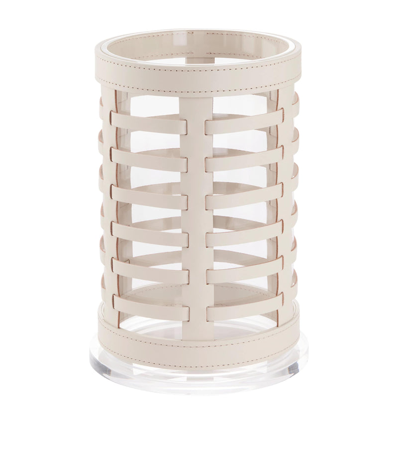 Riviere woven leather Barcelona lantern 32cm - British product