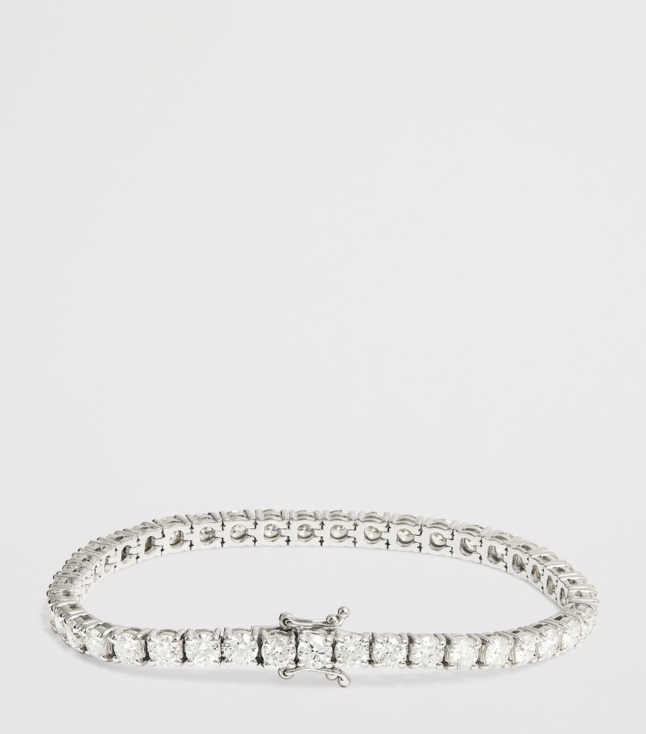 Harrods white gold diamond tennis bracelet 8.00ct, imported from the UK