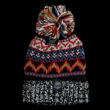 Simon Wilson reflective Fair Isle bobble hat, UK version