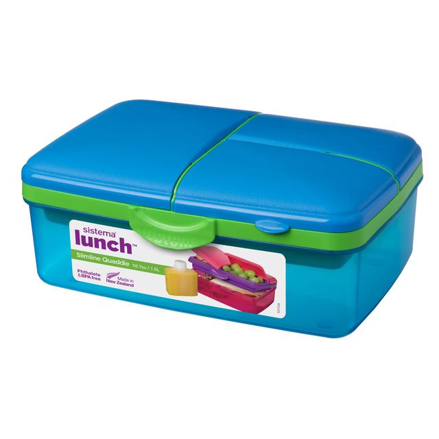 Sistema Lunch Slimline Quaddie Lunchbox with Bottle 1.5L Tableware & Kitchen Accessories M&S   