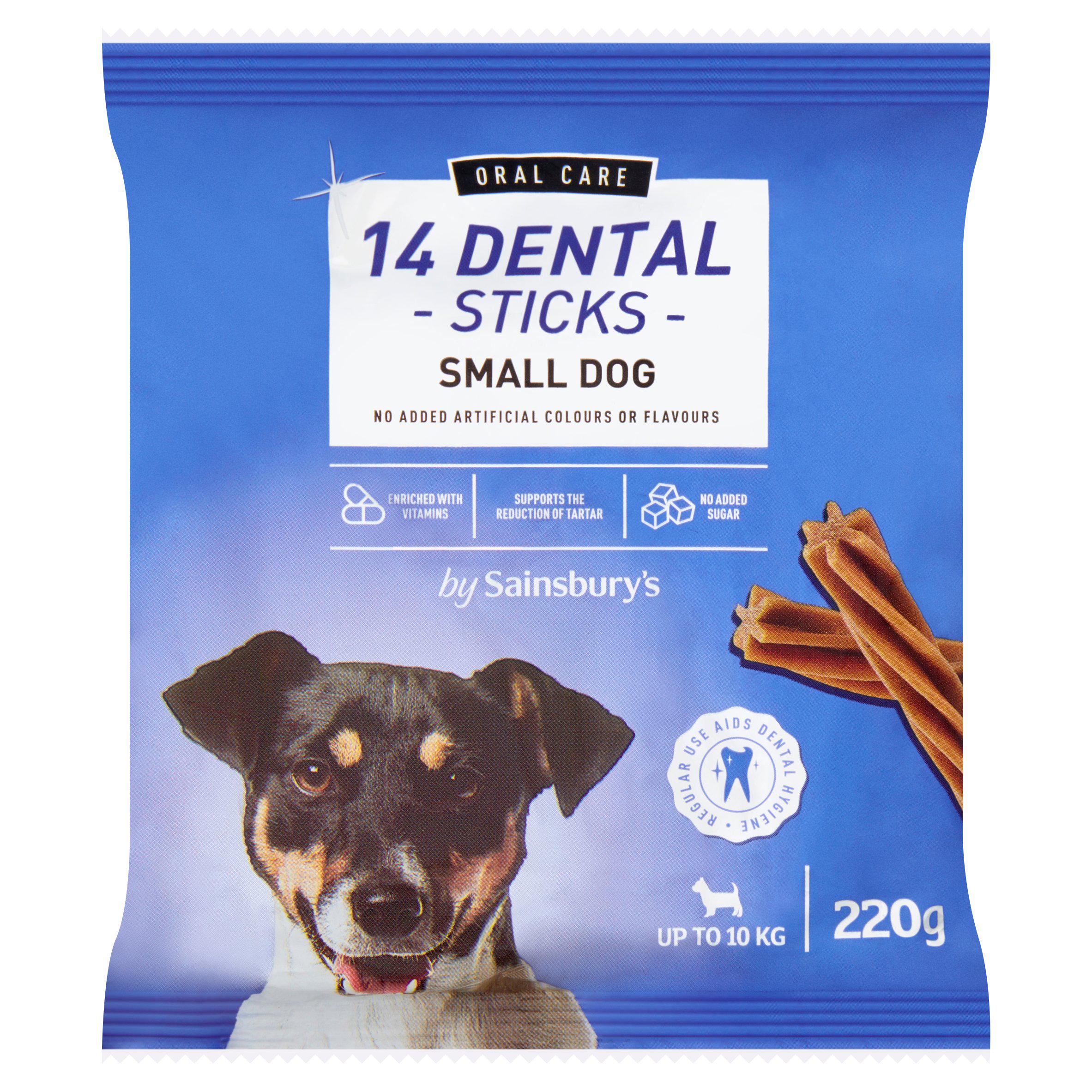 Sainsbury's Dental Sticks for Small Dogs x14 220g All bigger packs Sainsburys   