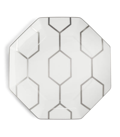 Harrods Wedgwood Gio Platinum Octagonal Fine Bone China Serving Plate (23cm)- Buy online at McGrocer