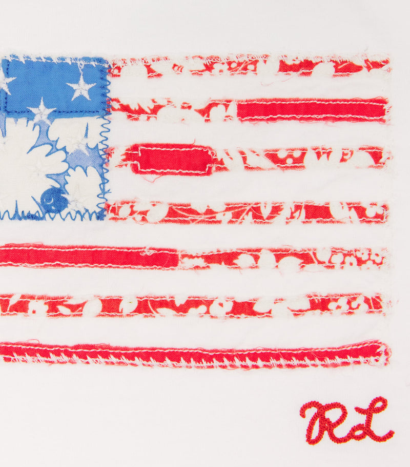 Ralph Lauren Kids Cotton Embroidered Flag T-Shirt (2-7 Years), imported from the UK