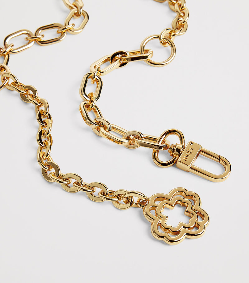 Maje clover logo chain belt brass, imported from the UK