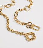Maje clover logo chain belt brass, imported from the UK
