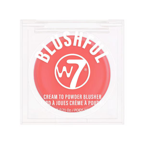 W7 Cream To Powder Blusher Fiery 6g (British brand)