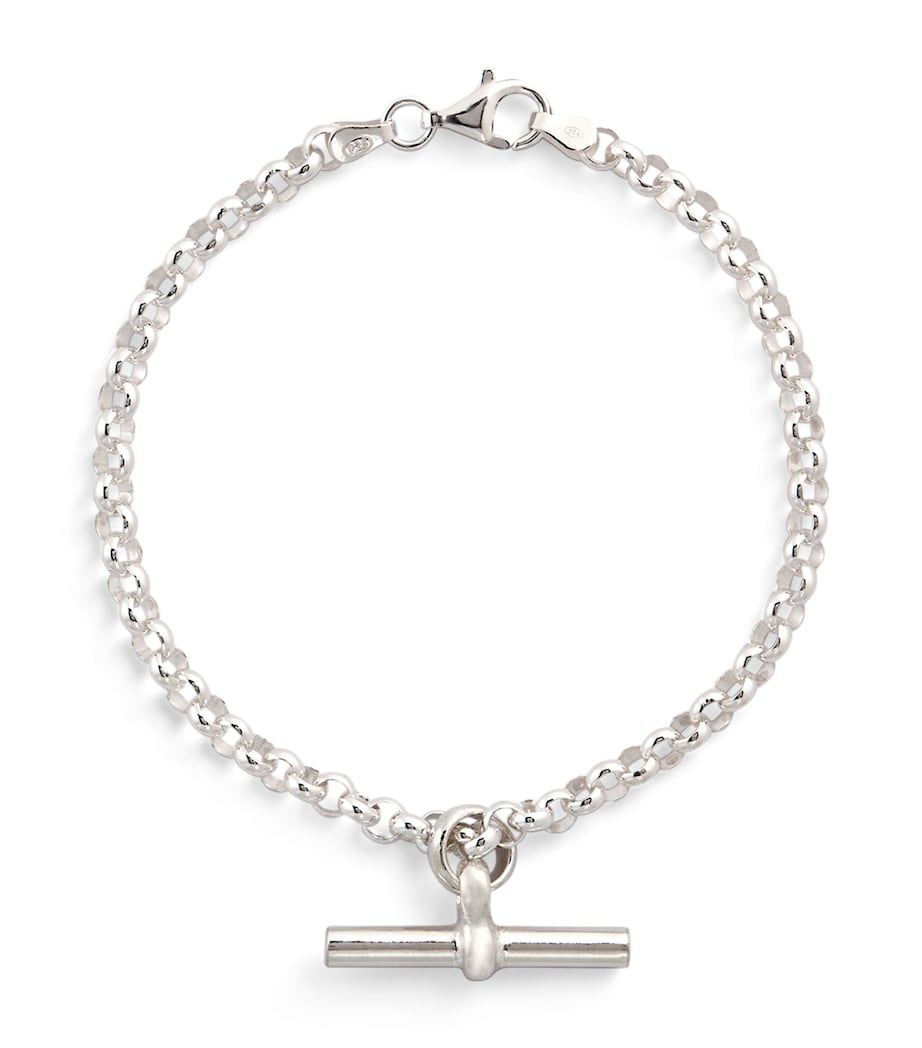 Tilly Sveaas sterling silver T-bar belcher chain bracelet, UK version