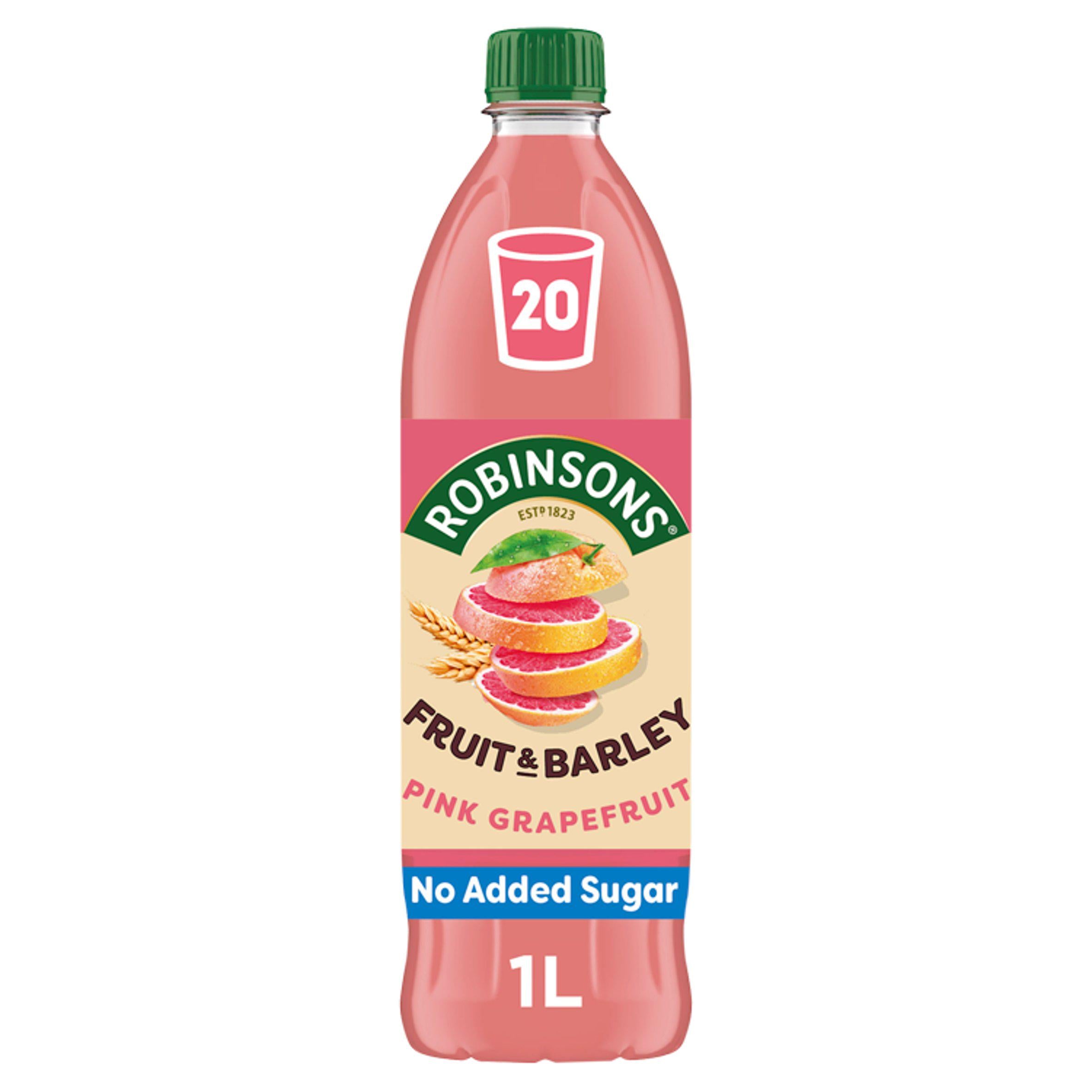 Robinsons Fruit & Barley Pink Grapefruit Squash 1L Robinsons Sainsburys   