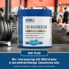 Applied Nutrition Tri-Magnesium Powder Blue Raspberry 200g, imported from the UK