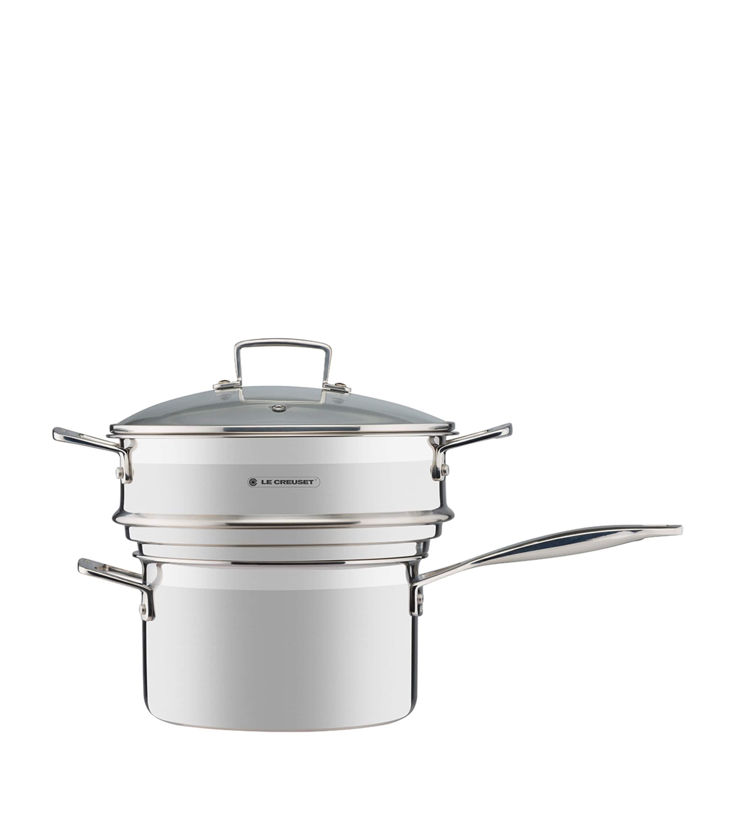 Le Creuset 3-ply stainless steel sauté multi-steamer 24cm (British brand)