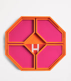 Harrods lacquered wood logo geometric tray 38cm x 42cm, UK version