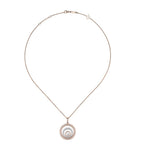 Chopard Happy Spirit necklace 18k white rose gold diamond, UK version