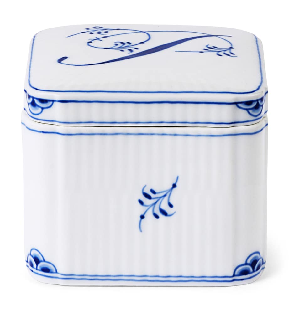 Royal Copenhagen alphabet bonbonniere small porcelain box, UK version