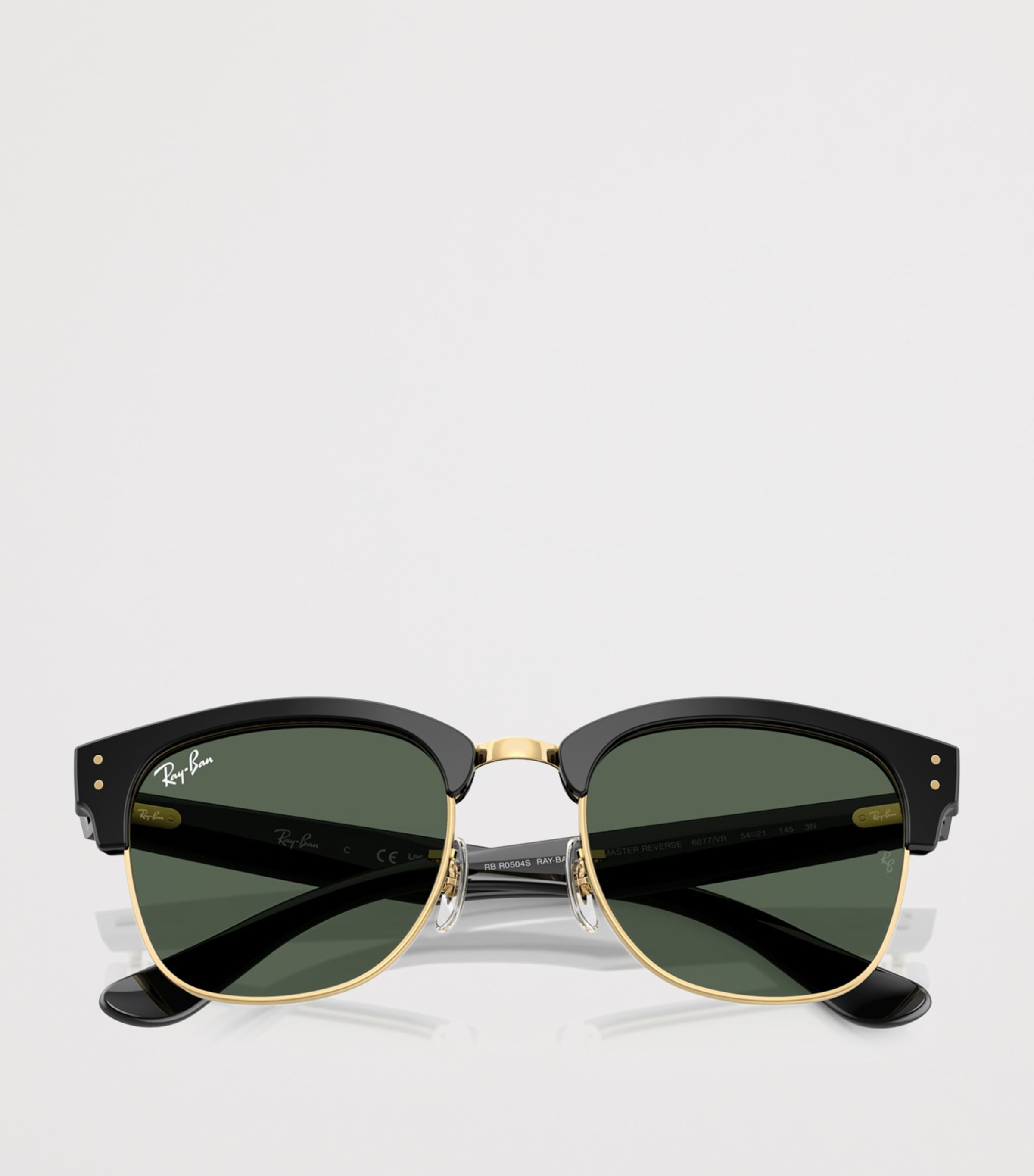 Ray-Ban Clubmaster Reverse Square Sunglasses gold-tone acetate, imported from the UK