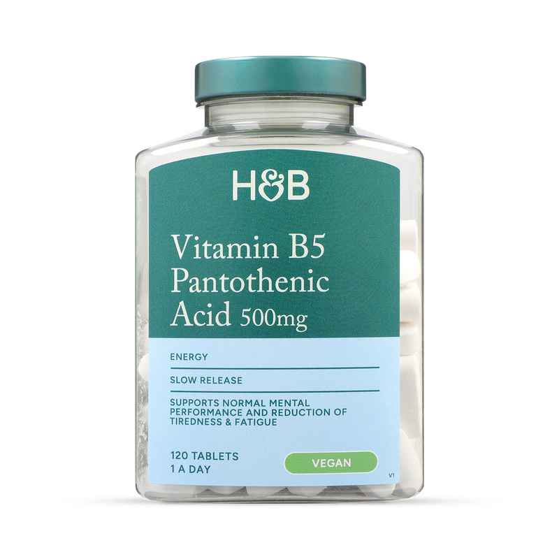 Holland & Barrett Vitamin B5 500mg 120 Tablets, UK version