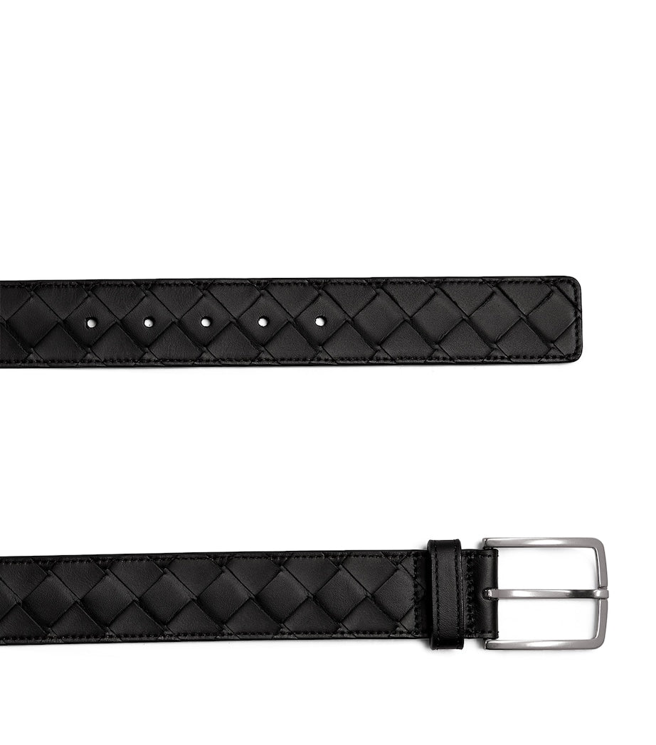Bottega Veneta Intrecciato leather belt, imported from the UK