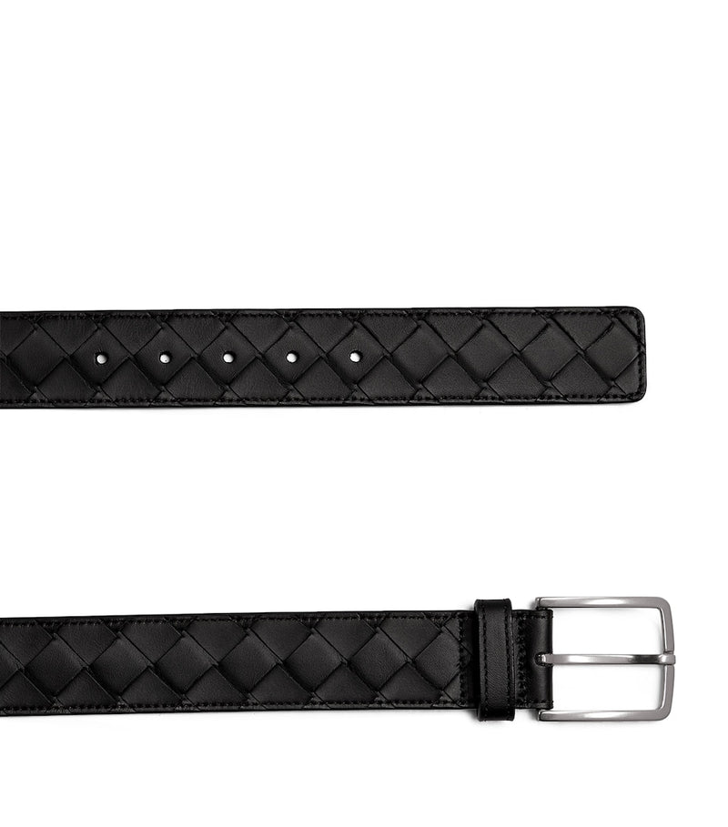 Bottega Veneta Intrecciato leather belt, imported from the UK