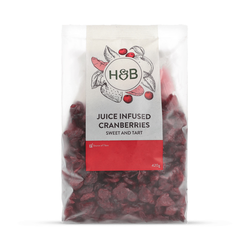 Holland & Barrett Juice Infused Cranberries 420g, UK version