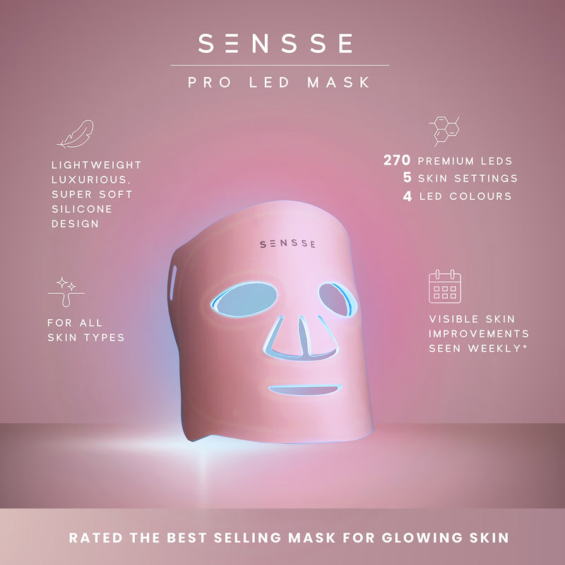 Sensse Professional LED Face Mask Pink (British brand)