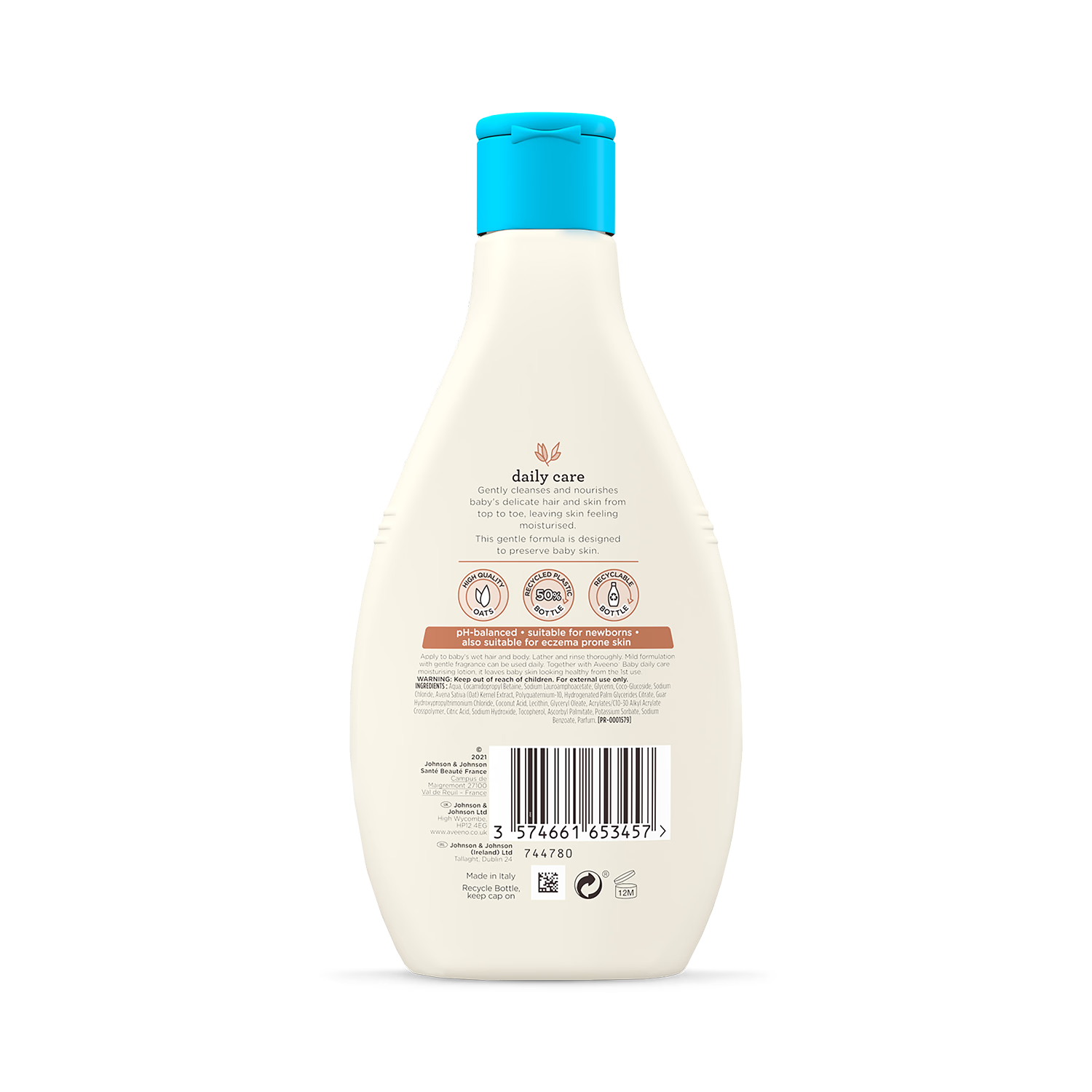 Aveeno Baby Daily Care Haar & Körper Shampoo 250ml - Britisches Produkt