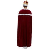 Smiffys deluxe queen costume with red robe, crown, and moustache, imported from the UK