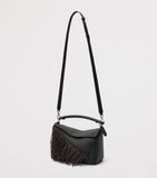 LOEWE small leather puzzle fringed top-handle bag - British product