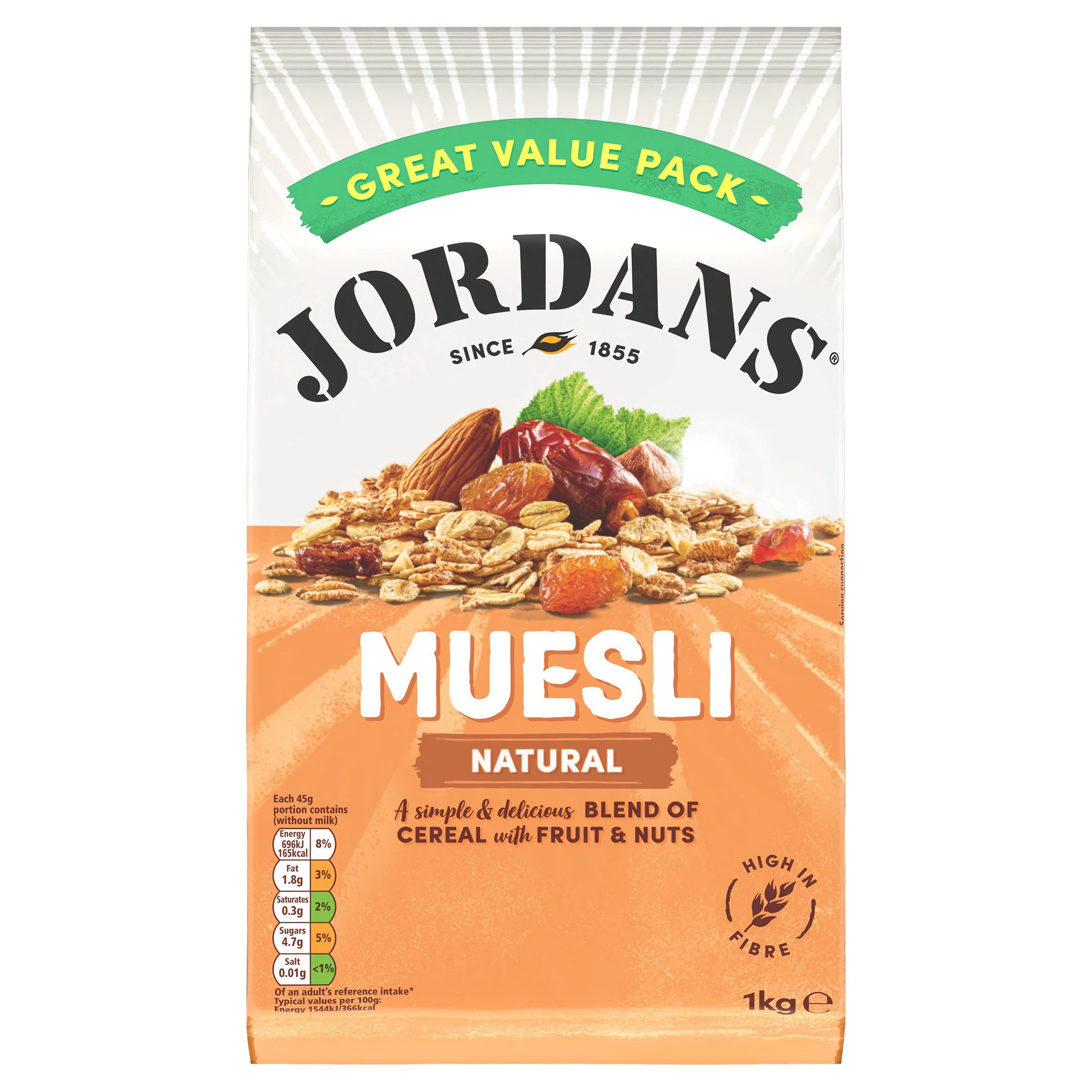 Jordans Natural Muesli Breakfast Cereal 1kg