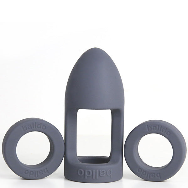 Balldo set steel grey silicone couples toy - British product
